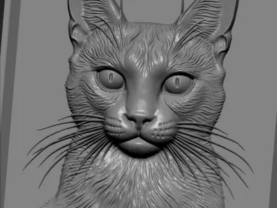 Cat Head A38 3D print model