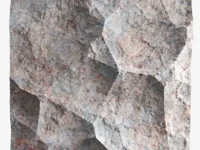 138-RockPanel rock on wall 3D model