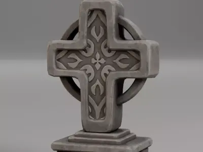 Headstone Low-poly 3D model