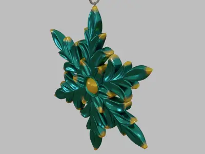 Snowflake ornament 3D model