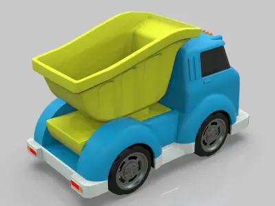 Dump Truck Cartoon Vehicle 3D model