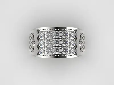 diamond man ring mr0066 3D print model