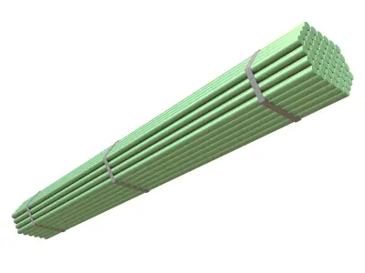 Steel Round Bars v1 005 Low-poly 3D model