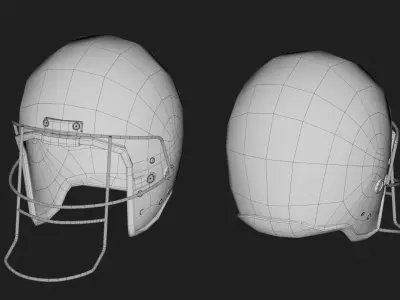 Baseball helmet Low-poly 3D model purchase