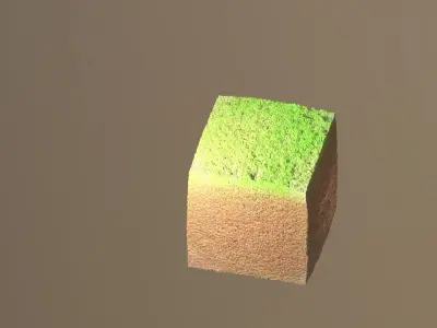 Realistic 3d Minecraft grass model  Free low-poly 3D model
