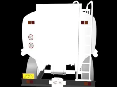 Oil Tanker Low-poly 3D model