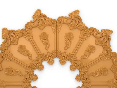Classic decor ornament v-3D model 01 3D print model