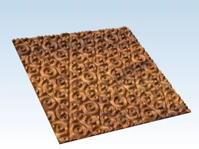 Wavy relief for CNC machining QC4 3D model