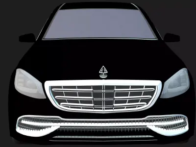 Black Realistic Car 3D model