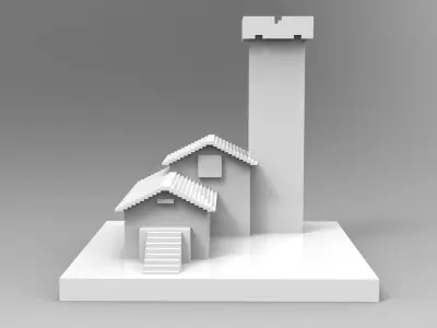 MINIATURE DECORATIVE INCENSE BURNER 3D print model