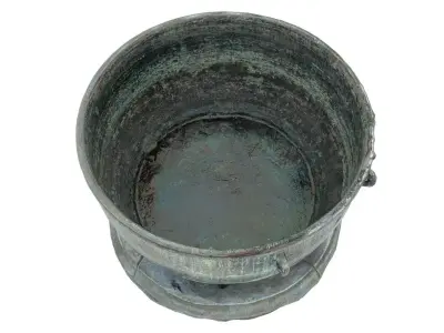 Ancient Steel Cauldron Low-poly 3D model