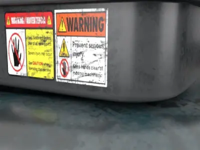 Lawn mower Low-poly 3D model