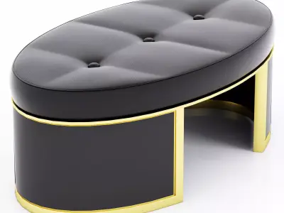 benhamou OVAL OTTOMAN 3D model