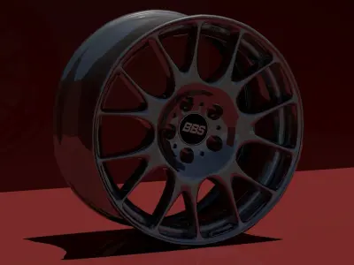 BBS CHR Rim Low-poly 3D model