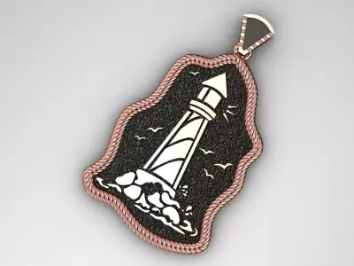 Lighthouse of the Seas Necklace 3D print model