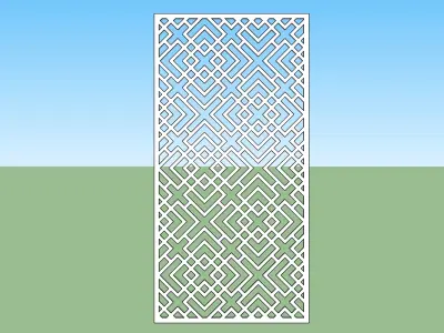 Partition lattice fence design 3D model