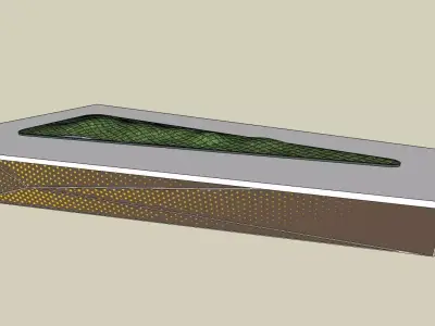 Modern display table for entertainment area 3D model