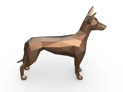 pharaoh hound low poly 3D print model