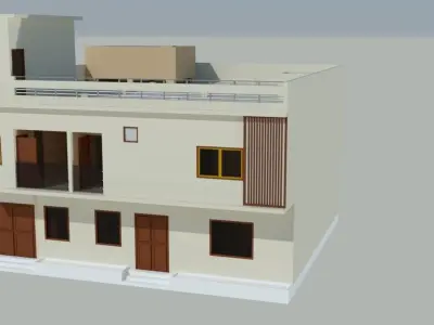 One Unit Residence Bungalow  3D model