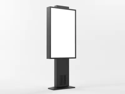 Advertising Display Digital Billboard 3D Model Low-poly 3D model