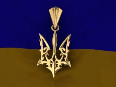 Ukrainian Trident 3D print model 10