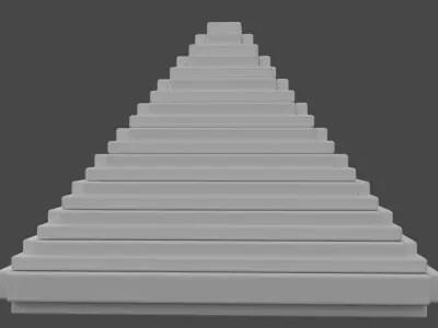 Hardsurface Pyramide Decoration Free 3D print model