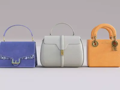 Lancel Bags Pack For Women Low-poly 3D model