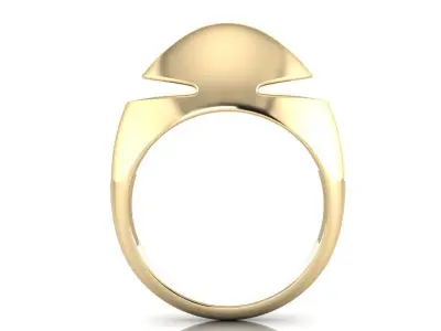 Cabochon ring bvlgari size55 3d print model 3D print model
