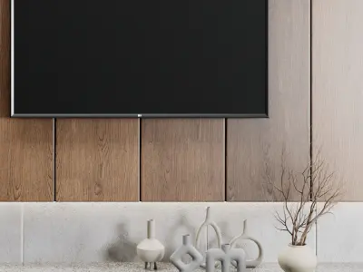 TV Wall set 24 3D model