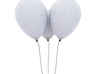 Bangladesh country balloon low poly 3d model  Low-poly 3D model