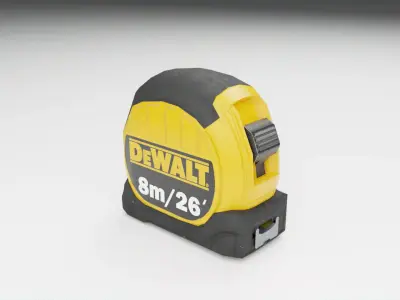 DeWalt 8 Metre 26 Foot Tape Measure Low-poly 3D model