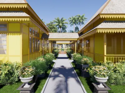 Sambas Sultan Palace 3D model