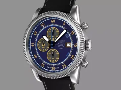 Chronograph wrist watch My own design 3D model