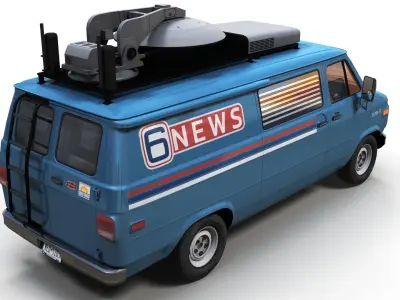 Newsvan Low-poly 3D model
