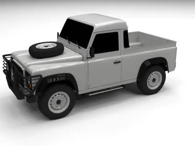 Land Rover Defender 90 Pick Up 3D model