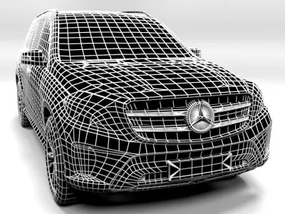 MERCEDES GLS 2016 LOWPOLY Low-poly 3D model