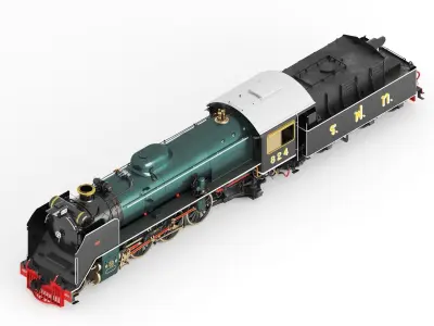 State Railway of Thailand Pacific 4-6-2 Steam locomotive 3D model