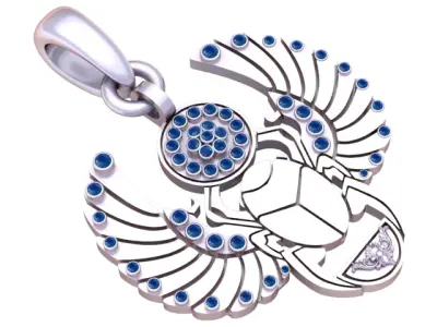 Scarab Wings Pendant 3D Printable mODEL  3D print model