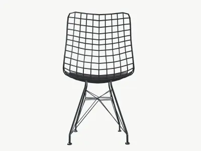 Metallic chair Low-poly 3D model