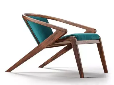 Zigzag Comfort Chair Low-poly 3D model