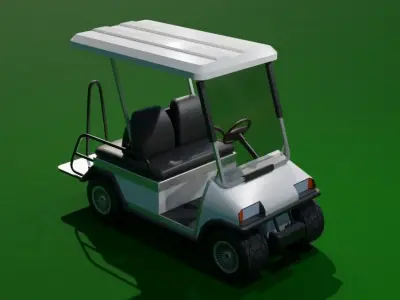 Golf Cart - Club Car  - Carrinho de Golfe Low-poly 3D model