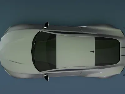 High Performance Gray Sports Car 3D Model  Blender Shaded 3D model