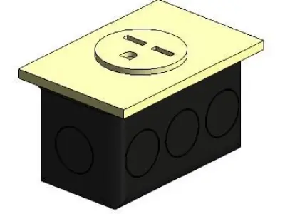TOMACORRIENTE CON CAJA  3D model
