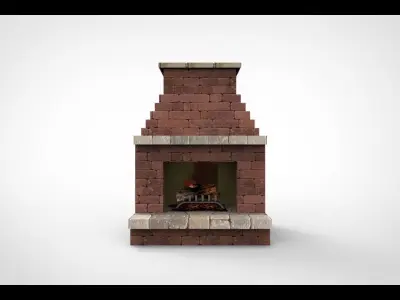 fireplace 3D print model