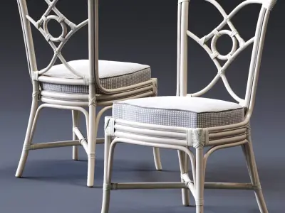 Dolcefarniente ORTENSIA Chair and IRENE Table Low-poly 3D model