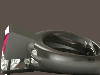 Jewelry ring 3D print model 15