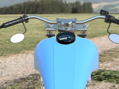 Custom Chopper Low-poly 3D model