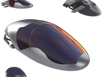 Car missile future 3D model