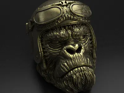 Animal Pendant jewelry biker monkey vol1  3D print model