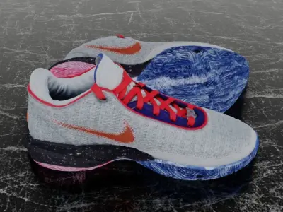 NIKE LEBRON PINK DIAMOND COLLECTION 3D SHOES Low-poly 3D model